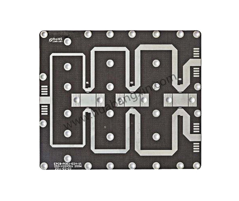 高頻微波射頻板：層數(shù)2L       采用RF-35泰康尼克材料，介電常數(shù)3.5，板厚0.75mm      沉銀工藝.jpg